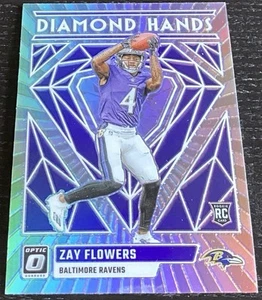 2023 Panini Optic Zay Flowers Diamond Hands Baltimore Ravens #15 - Picture 1 of 2