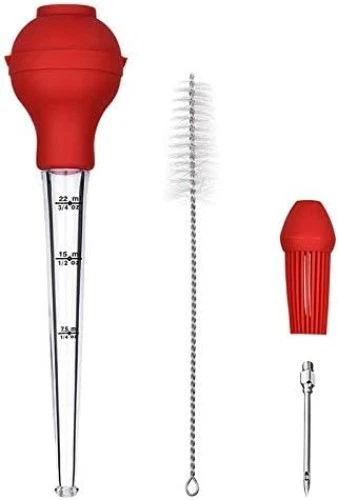 Turkey Baster with Needles Food-Grade Bulb Syringe Meat Marinade Injector with B - Image 1 of 1