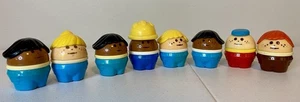 Vintage 1990er Jahre Konvolut 8 gebrauchte Fisher-Price "Chunkies" Chunky People - Bild 1 von 6