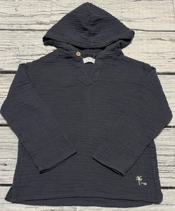 Zara Boys Blue Buttonup Light Weight Blue Hoodie Shirt Size 3-4Y - Picture 1 of 7