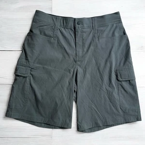 Orvis Tech Cargo Shorts Mens Sz 34 Gray Stretch Nylon Travel Outdoor Hiking - Picture 1 of 9