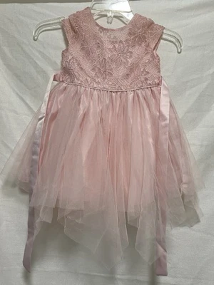 Vestido de la colección Biscotti para niñas talla 4. Rosa Foto 1 de 4