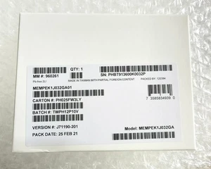 Intel Optane Memory M10 32GB M.2 MEMPEK1J032GA01 3D XPoint PCIe 3.0x2 NVMe SSD - Picture 1 of 4