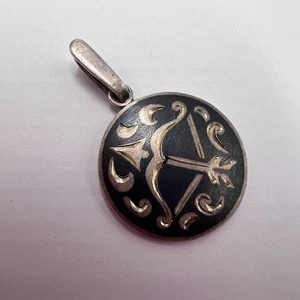 Collar Colgante Vintage URSS Plata de Ley 875 Esmalte Joyería Mujer 3,56 gr - Imagen 1 de 8
