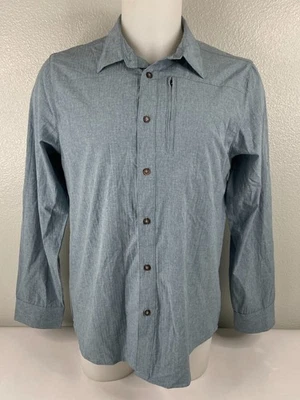 Gerry Men Medium Shirt Blue Button Front Casual Vented Outdoor New - image 1 of 4