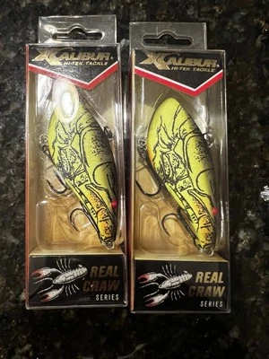 Лот из 2 XCALIBUR XR50 Moss Back Craw 5/8 унций Real Craw Series Rate снят с производства - Изображение 1 из 2
