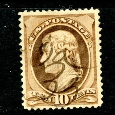 US Scott # 209 - Used - Nice Centering - Pen Cancel     (1-C254) - Image 1 of 2