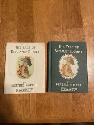 Tale Of Benjamin Bunny Beatrix Potter 1st Ed 1904 F. Warne Co. 1932 Printing DJ Foto 1 de 4