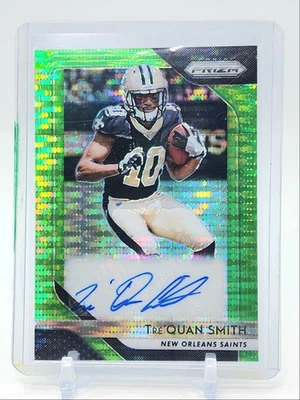 TRE'QUAN SMITH 2018 PANINI PRIZM AUTOGRAPH NEON GREEN PULSAR AUTO Q4408 - Image 1 of 2