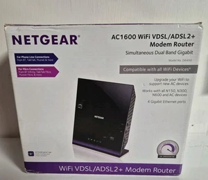 NETGEAR D6400 AC1600 WIFI VDSL/ADSL MODEM ROUTER 802.11AC DUAL BAND GIGABIT - Picture 1 of 5