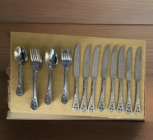 De colección Pfaltzgraff Navidad Cubiertos/Servicio de Acero Inoxidable para 8 Vacaciones 40 un. - Imagen 1 de 13