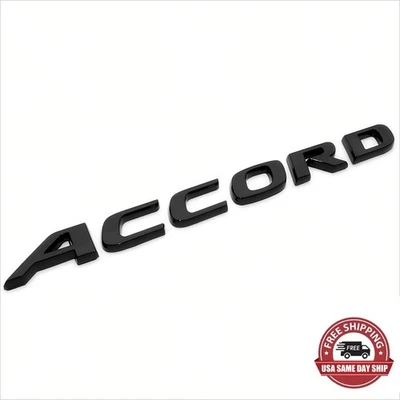 Fit For Honda Accord Sport Gloss Black Logo Luggage Trunk Nameplate Emblem US - Image 1 of 4