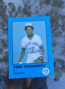 DCC: 1985 Toronto Blue Jays Fire Safety Tony Fernandez Rookie RC #1 NM+