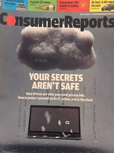 Consumer Reports Magazine Your Secrets Aren't Safe July 2014 032818nonrh - Imagen 1 de 1