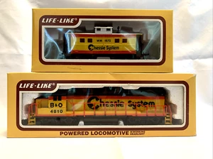 Vintage Life-Like HO Diesel Locomotive Chessie System B&O 8288 Loco 8541 Caboose - Picture 1 of 22