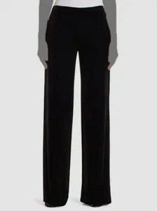 $280 Rickie Freeman for Teri Jon Women's Black Wide-Leg Trousers Pants Size 8 - Picture 1 of 5