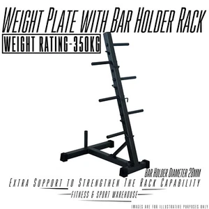 Weight Plate Storage Rack Disc Tree Barbell Holder Stand Heavy Duty Gym NEW - Picture 1 of 3