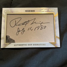 2017-18 Leaf Pearl Hockey Cut Signature Richard Nixon CS-RN1 Autograph Auto 9/12