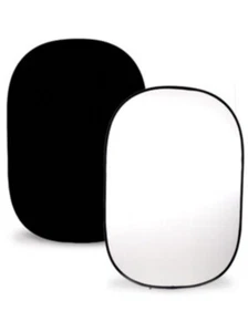 Nuevo fondo plegable negro blanco plegable espalda reversible - Imagen 1 de 2