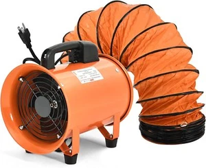 8" Exhaust Fan Axial 230W 110V Extractor Fan w/ 16ft PVC Duct Portable workshops - Picture 1 of 13