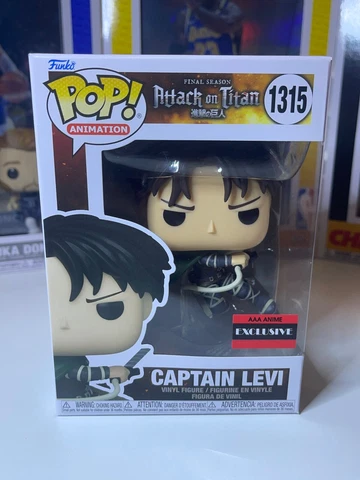 Funko Pop Attack on Titan Captain Levi Figure w/ Protector (AAA Anime Exclusive) Cover
