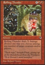 4x Rolling Thunder MTG Tempest NM Magic Regular