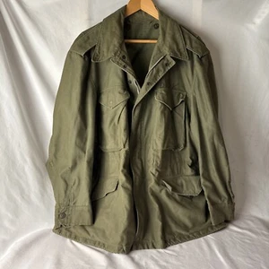 VINTAGE M51 Military Field Jacket M-1951 Short large OG-107 Green 50s 1957 Talon - Picture 1 of 17