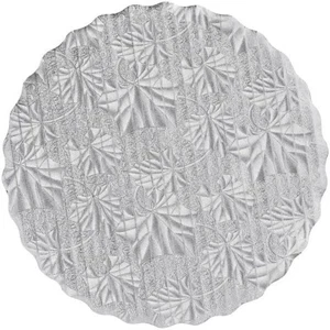 25 Tableros para Pasteles 6 1/4", Círculos para Pasteles Corrugados Laminados Plateados - Imagen 1 de 5