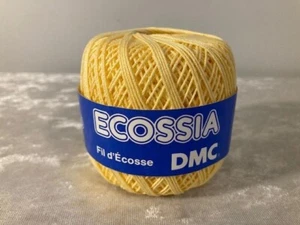 Ecossia DMC Thread Yellow Embroidery 100% Cotton Made in France 9 Available - Picture 1 of 5
