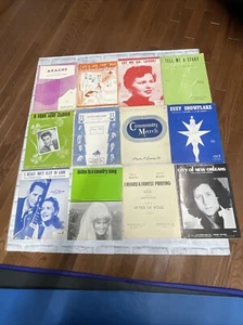 Vintage Vtg Lot Of 12 Assorted Sheet Music - Such Fun Time Music, Apache, Etc - Picture 1 of 3
