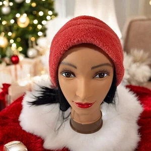 Lands End Fleece Beanie Women’s Small/Medium Winter Hat Peach - Picture 1 of 6