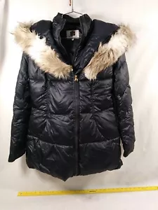Laundry By Shelly Segal Hooded Faux Fur Trim Poffer Coat Woman's Size Small - Picture 1 of 12