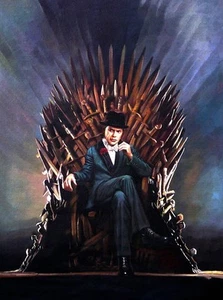 ORIGINAL ZEN O'CONOR ""Nucky Thompson Boardwalk Empire Steve Buscemi PINTURA AL ÓLEO - Imagen 1 de 1