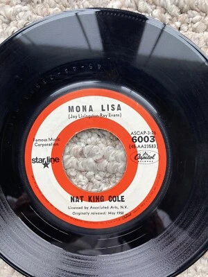Nat King Cole  Mona Lisa/Too Young, Capitol Starline 45 - Image 1 of 2