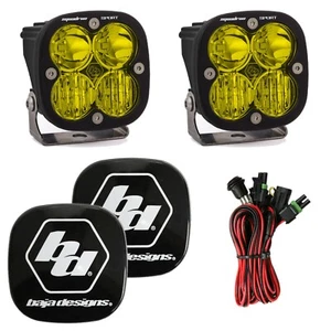 Baja Designs Squadron Sport Driving/Combo Amber LED Lights Pair W/ Rock Guards - Picture 1 of 9