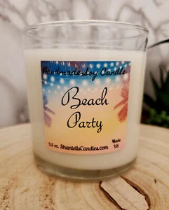 Beach Party Scented Candle - Handcrafted 9.5 oz. Soy Wax Candle - Picture 1 of 3