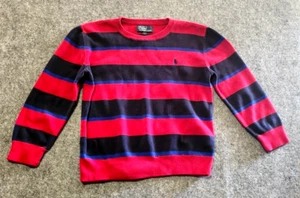 Polo Ralph Lauren maglione a righe maglia ragazzo taglia 7 - cotone - Foto 1 di 6