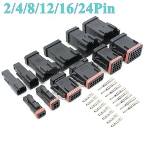 2-24 Pin/Way ITT Cannon CTC Auto Car Waterproof Male Female Connector Plug Kit - Picture 1 of 10