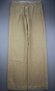 Pantalones chinos Banana Republic Gavin 2012 frente plano beige algodón talla 33x34 - Imagen 1 de 8