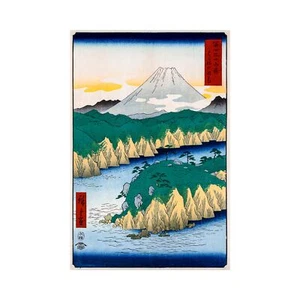 Hiroshige, Lake at Hakone, 1834, Canvas Print, 28" x 42" + Border - Picture 1 of 10