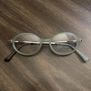Polo Ralph Lauren Polo Eyeglass Frames Green Brown Silver 111 Round 48-18-145 - Picture 1 of 7