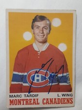 ☆SIGNED☆  1970-71 OPC #179 MARC TARDIF《Rookie Card》ALL TIME WHA SCORER!! VG