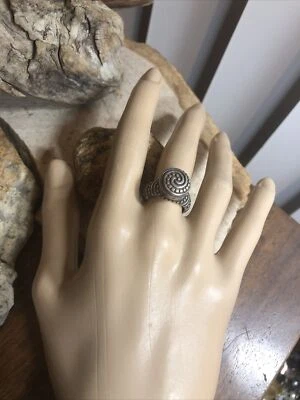Anillo abovedado raro retirado James Avery plata esterlina 925 remolino dotte 6,25s, 11g Foto 1 de 4