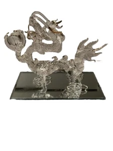 Blown Glass Chinese Dragon  With Gold Trim - Picture 1 of 6