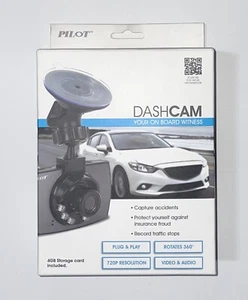 New Pilot Dash Cam Camera With 720p Enhanced Night Vision and 4gb Car Auto NIB - Picture 1 of 7