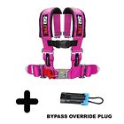 Pink 3" 4 point Harness w/ Bypass Plug for CanAm Commander 800 Max Maverick X3