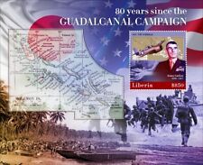 WWII Guadalcanal Campaign War Plane F4F-4 Wildcat MNH Stamps 2022 Liberia S/S