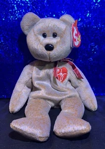 Ty Signature Bear Beanie Babies GOOD CONDITION RARE TAG ERRORS Retired 1999 💎 - Picture 1 of 3