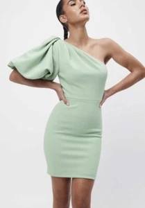Mossman One Desire Mini One Shoulder Dress Spearmint Size 12 BNWT - Picture 1 of 5