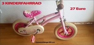 Kinderfahrräder + Moped (Kunststoff) + Bobicar (blau,grün,rot) - Bild 1 von 7